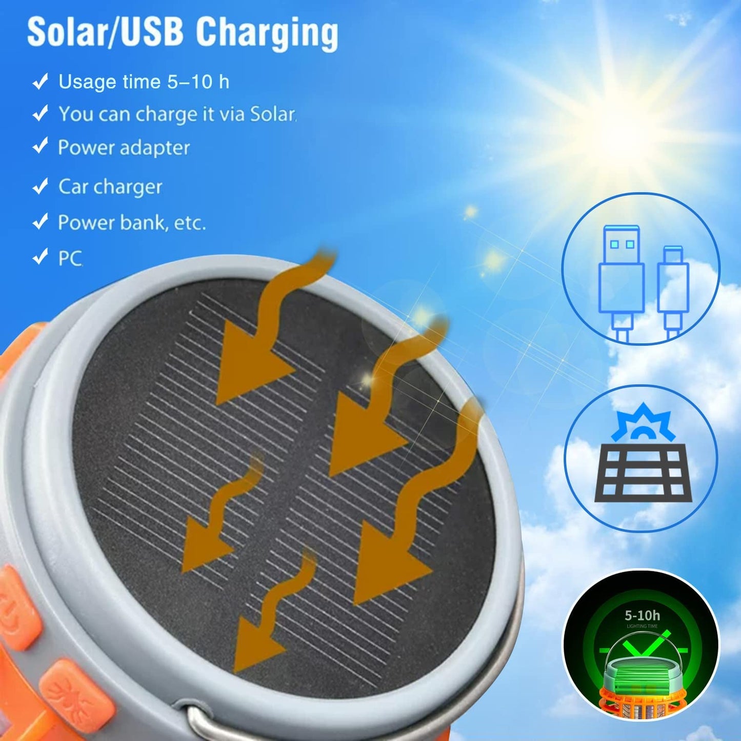 š„Clearance Specials 49% OFF - Multifunctional Solar camping Mosquito Killer Lamp