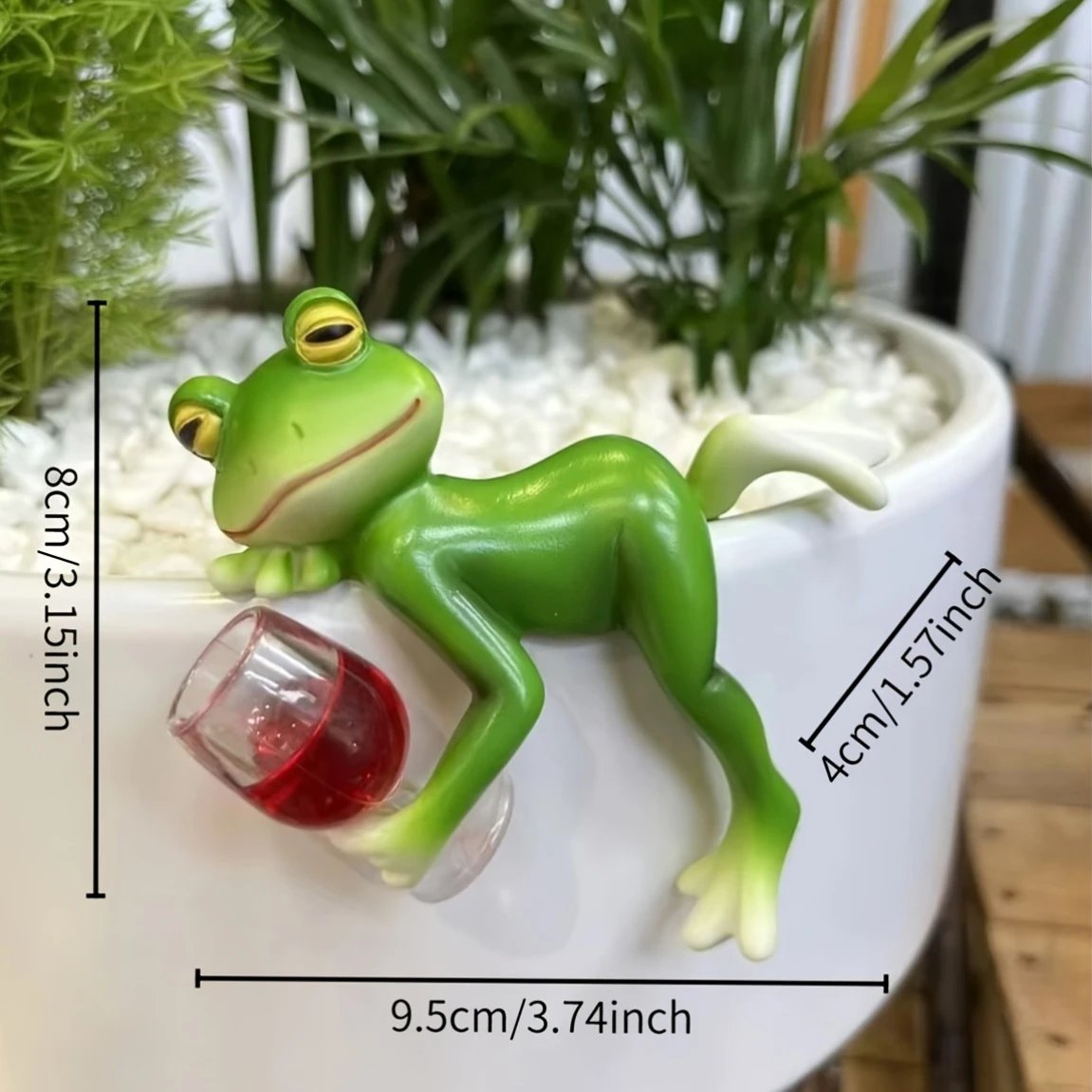 🐸 Frog Flower Pot Hanger Ornament🍷