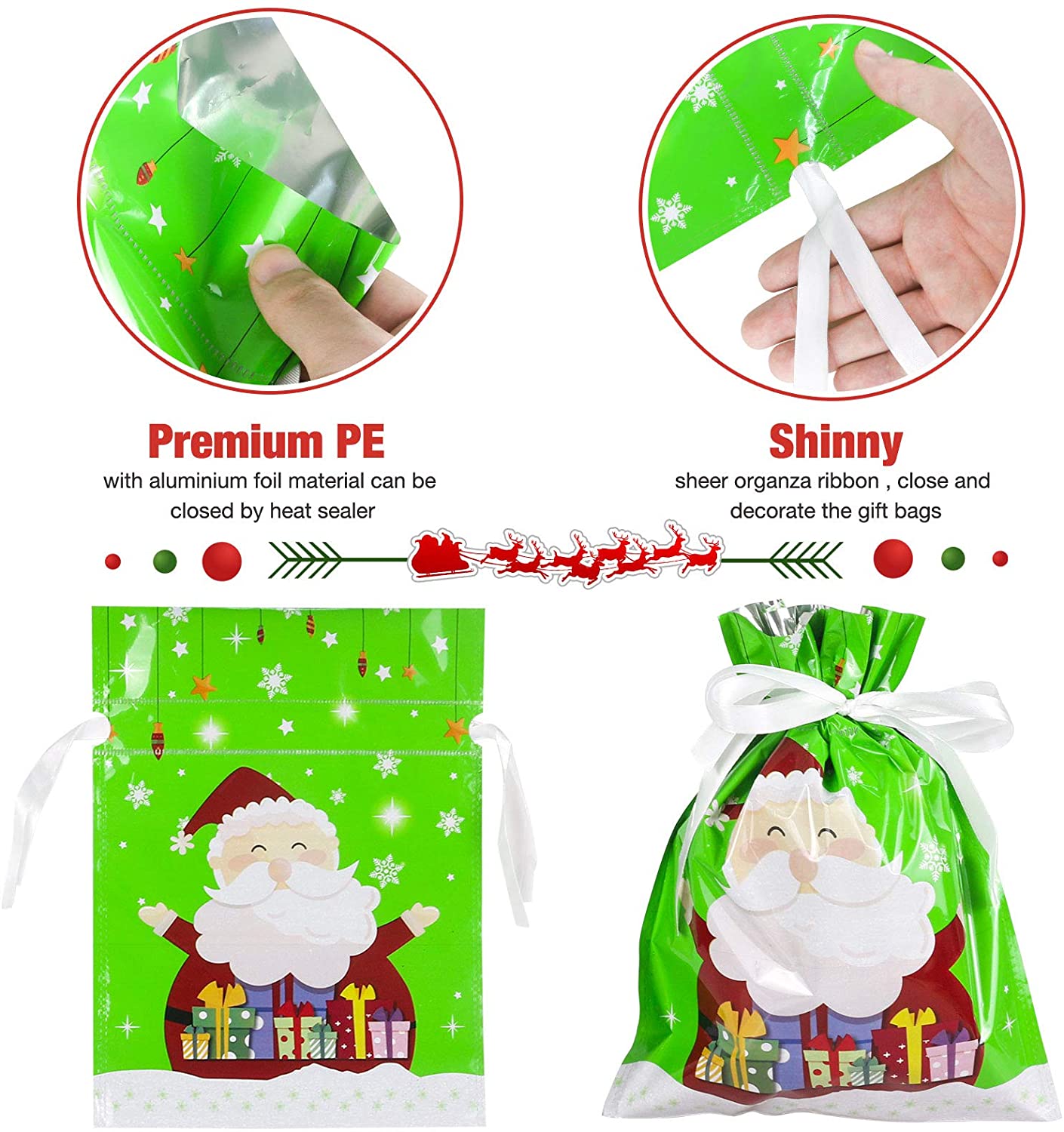 š
Christmas SalesšDrawstring Christmas Gift Bags (Biodegradable)