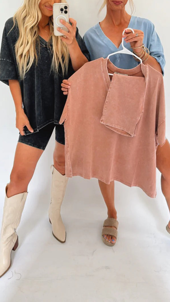 🎉New Product Launch💐– Women's Summer Washed Set(40%OFF🔥)