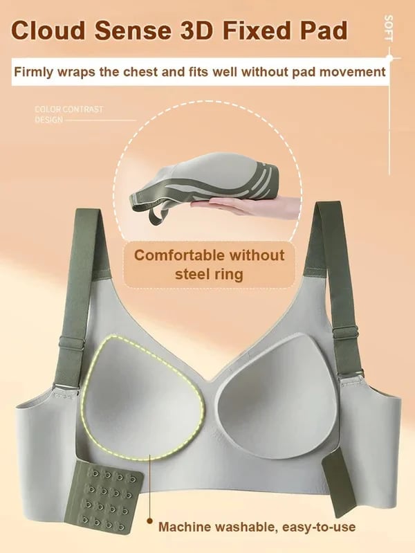 🎁Buy 2 and get 1 free 💕 Wireless push-up bra with improved shape