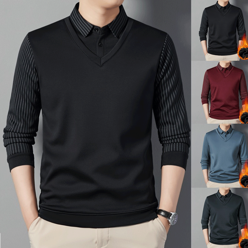 🎅Christmas Sale - 50% OFF🎅 Men's Warm Shirt With Imitation Two-Piece Suit