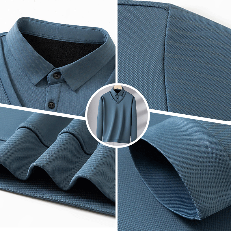 🎅Christmas Sale - 50% OFF🎅 Men's Warm Shirt With Imitation Two-Piece Suit