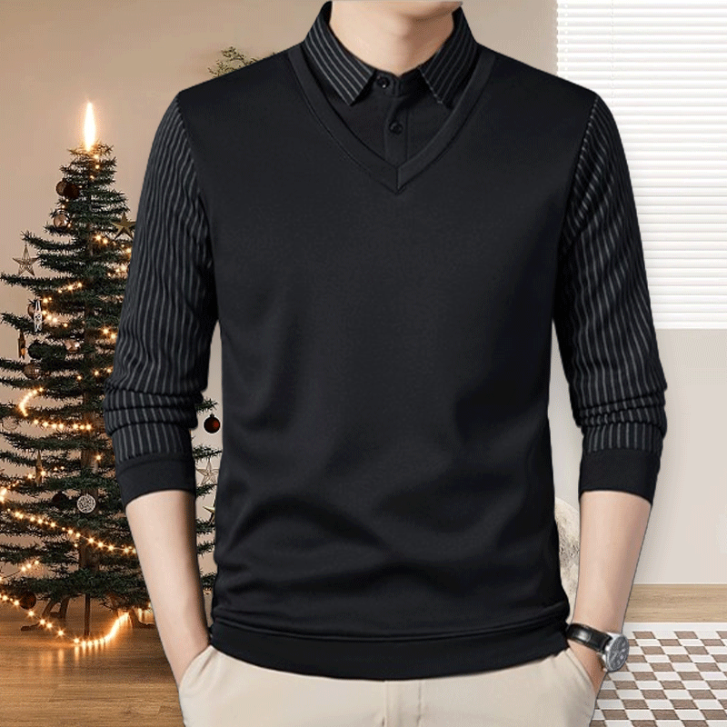 🎅Christmas Sale - 50% OFF🎅 Men's Warm Shirt With Imitation Two-Piece Suit