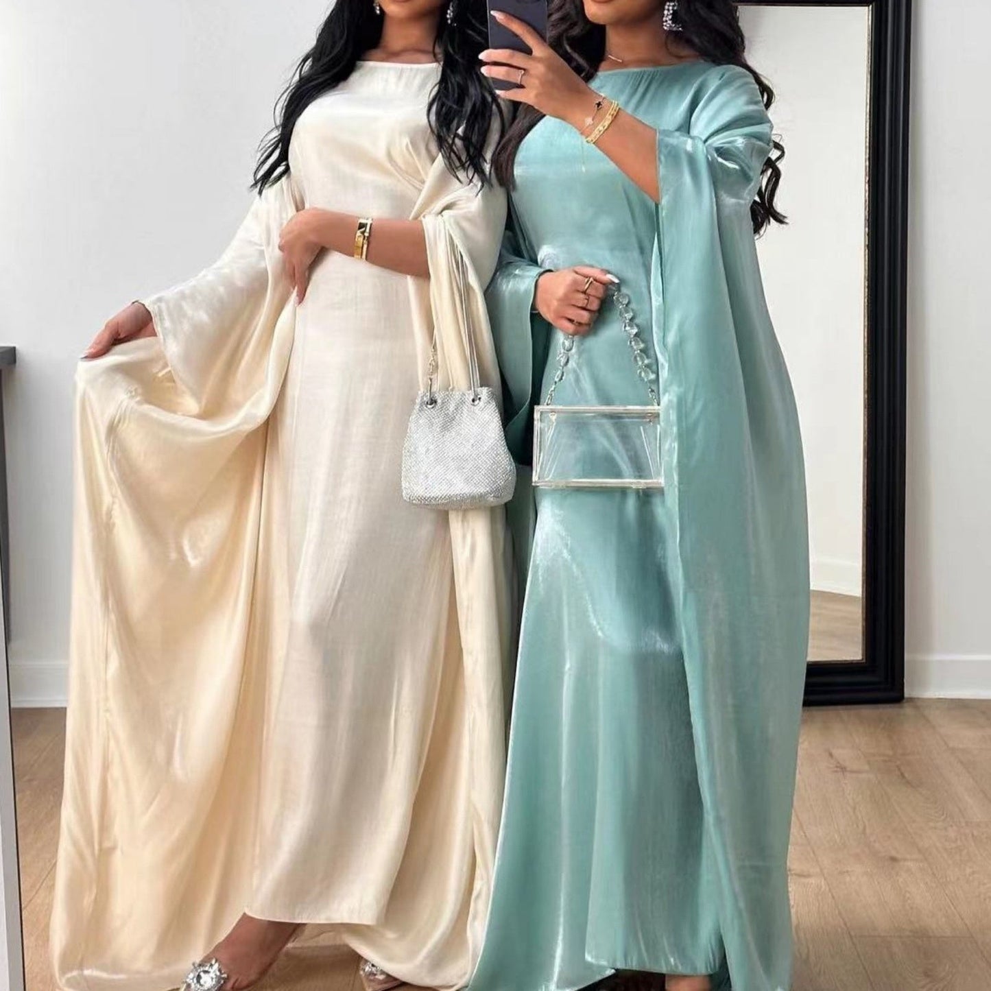 ๐ LIMITED TIME OFFER 43% OFF ๐ Women's Elegant Flowing Satin Long Dresses