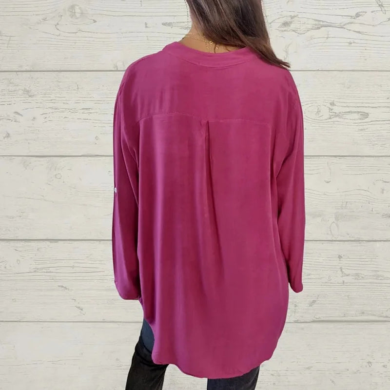 ⏳Limited Sale 39% OFF🌸Women's Sequin Patchwork V-neck Shirt