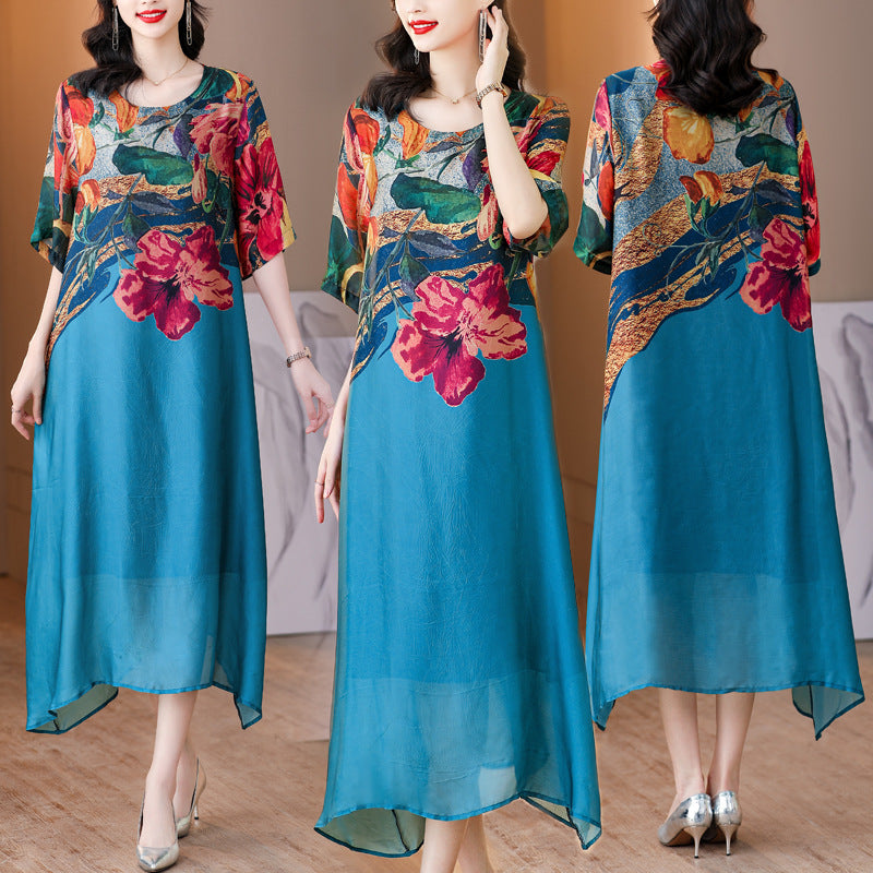 💃Women's Elegant Flowy Floral Print Plus Size Dress