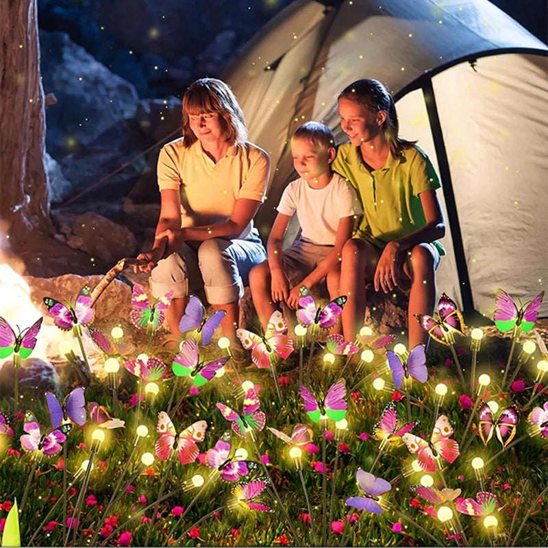 Solar Outdoor Waterproof Butterfly Ground Plug Light