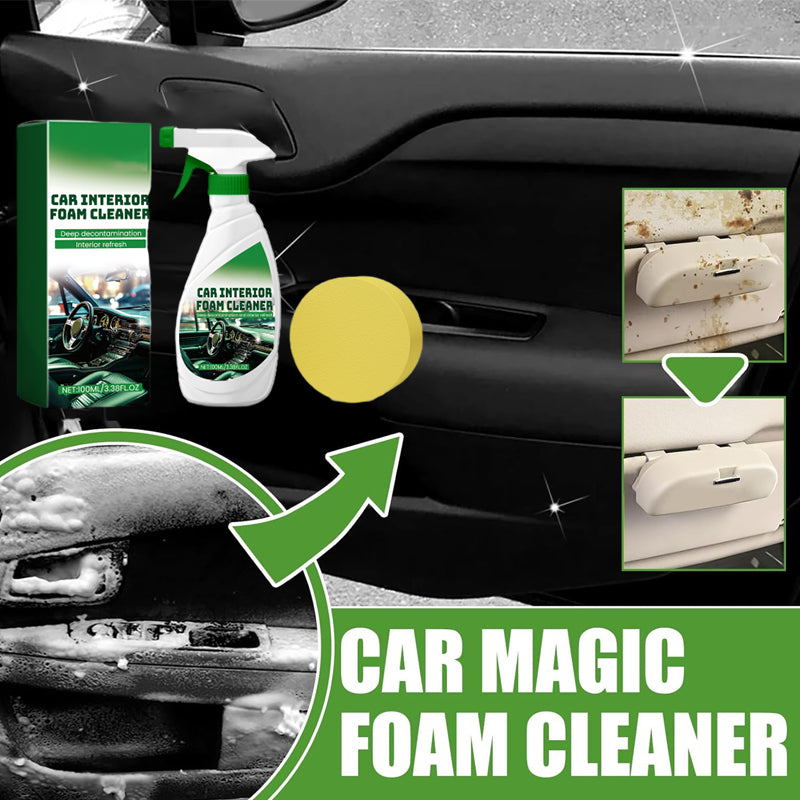 đ„Family Essentialsđ„Effective Car Interior Foam Cleaner with Sponge
