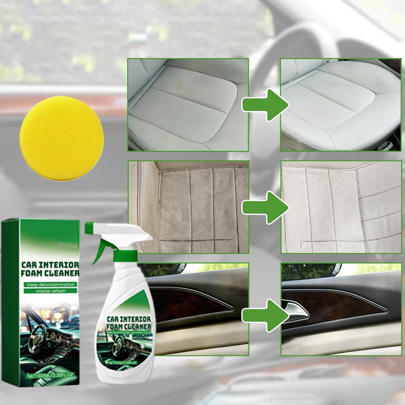 đ„Family Essentialsđ„Effective Car Interior Foam Cleaner with Sponge