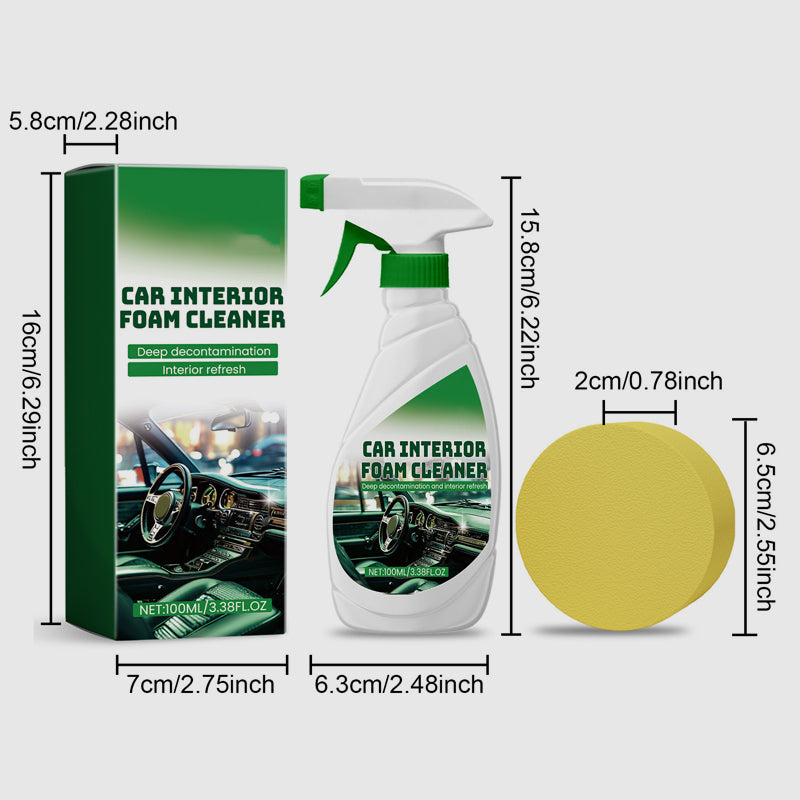 đ„Family Essentialsđ„Effective Car Interior Foam Cleaner with Sponge