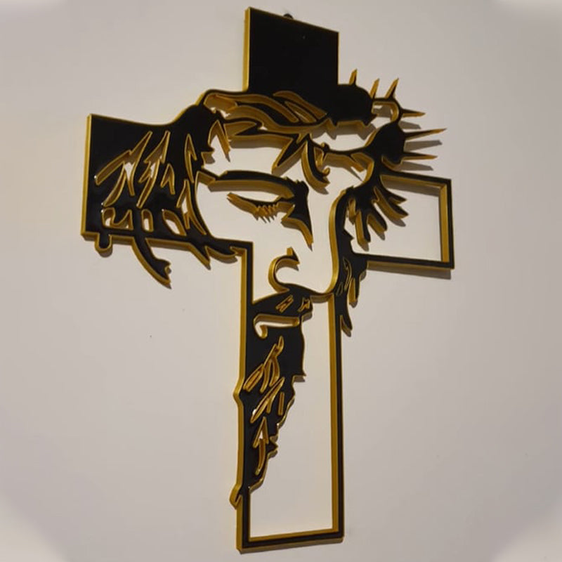 ON SALEš„Jesus Cross Metal Sign Christ Wall Decor