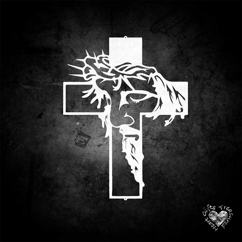 ON SALEš„Jesus Cross Metal Sign Christ Wall Decor