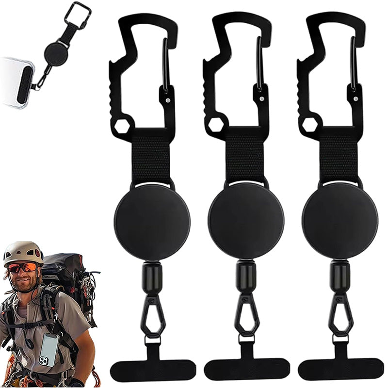 Heavy-Duty Retractable Keychain with Bottle Opener
