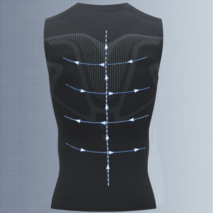 Ionic Shaping Vest – Cooling compression, smooths belly & love handles. Invisible under shirts. Feel confident again! 💪✨