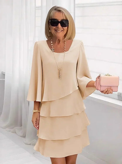 💃Women's Tiered Ruffle Dress with Flared Sleeves