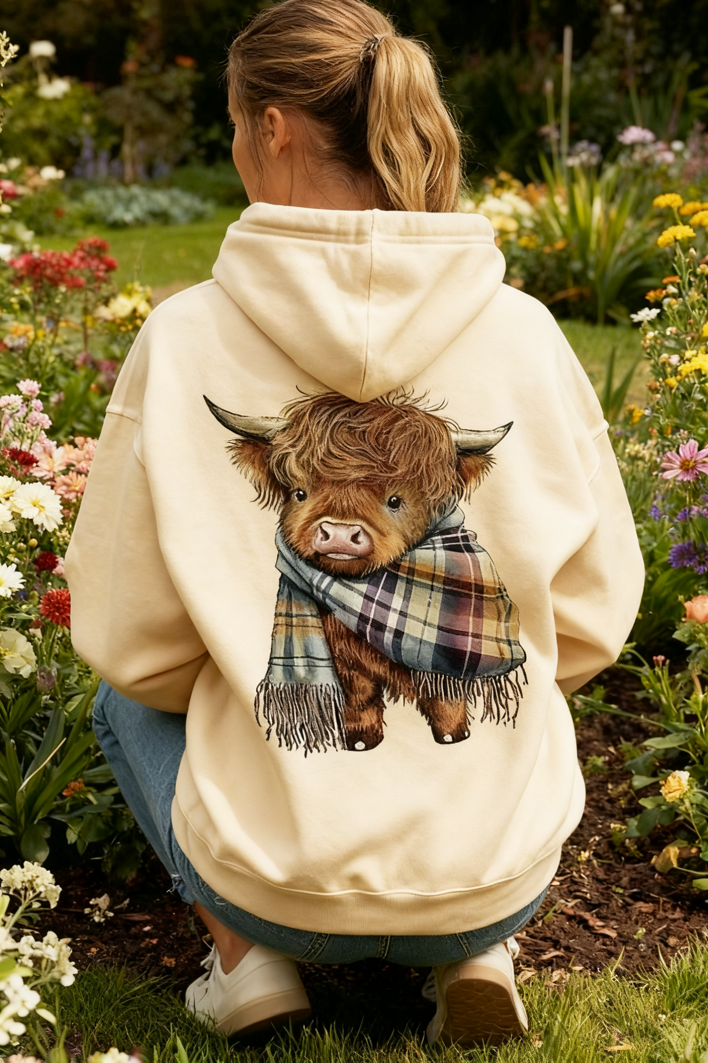 🎁Cute Highland Cow Cozy Fleece-Lined Hooded Sweatshirt