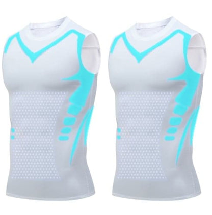 Ionic Shaping Vest – Cooling compression, smooths belly & love handles. Invisible under shirts. Feel confident again! 💪✨