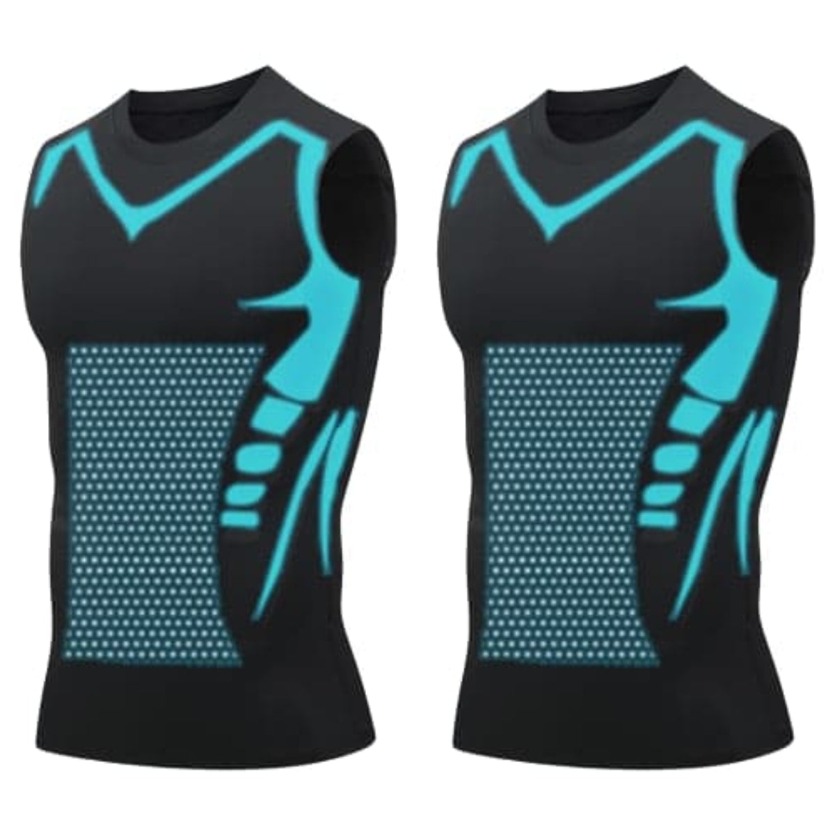 Ionic Shaping Vest – Cooling compression, smooths belly & love handles. Invisible under shirts. Feel confident again! 💪✨