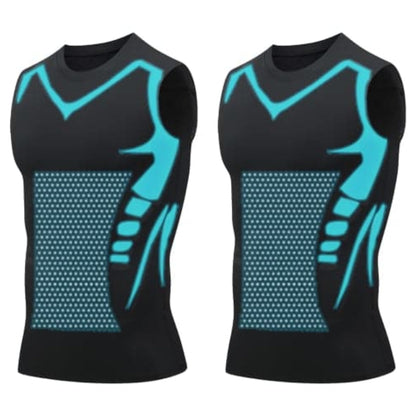 Ionic Shaping Vest – Cooling compression, smooths belly & love handles. Invisible under shirts. Feel confident again! 💪✨