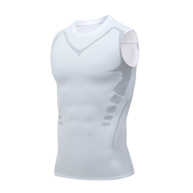 Ionic Shaping Vest – Cooling compression, smooths belly & love handles. Invisible under shirts. Feel confident again! 💪✨