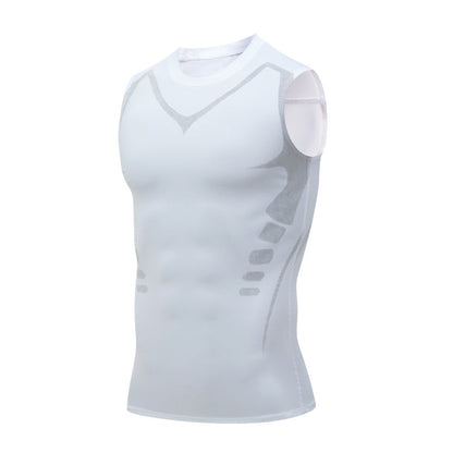 Ionic Shaping Vest – Cooling compression, smooths belly & love handles. Invisible under shirts. Feel confident again! 💪✨