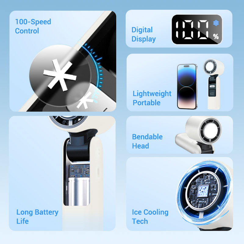 ✨❄️Mini Cool Handheld Powerful Fan