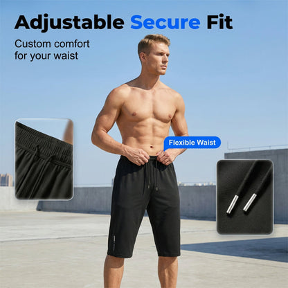 Men's Quick-drying Sports Capri Pants With Zipper Pockets 🩳💨
