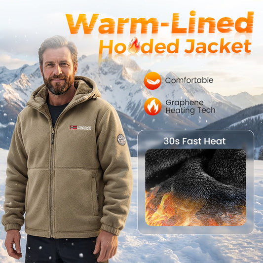 🔥Upgraded Unisex Hooded Casual Graphene Heated Insulated Jacket (with Internal Pockets)