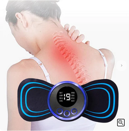 Portable Massager with 8 Modes and LCD Screen - Mini Muscle Stimulator for Pain Relief