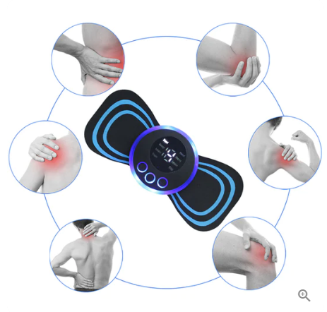 Portable Massager with 8 Modes and LCD Screen - Mini Muscle Stimulator for Pain Relief