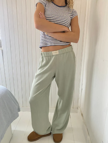 🔥2024 Hot Sale🔥Women Striped Casual Relaxed Fit Straight Lounge Pants