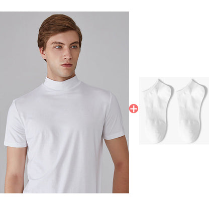 🔥All Colors 💖 Men's High Neck Slim Fit T-shirt