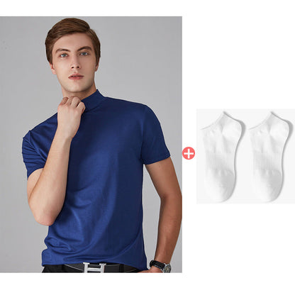 🔥All Colors 💖 Men's High Neck Slim Fit T-shirt