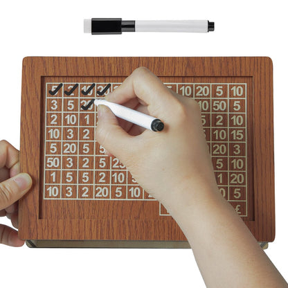 🔥Retro Style Wooden Money Box with Counter Piggy Bank Handmade Saving Money Goal Piggy Bank