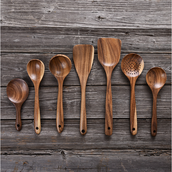 🔥Hot Sale-Teak Wooden Utensil Set