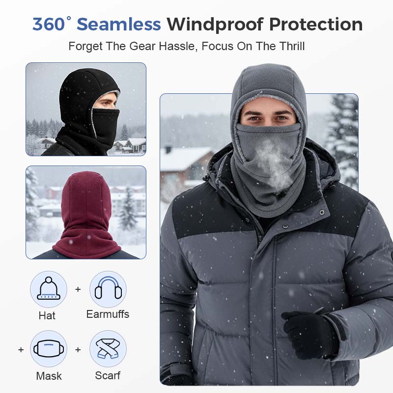 🔥Unisex Winter Warm Neck Mask Ear Protection One Piece Hat