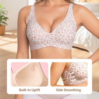 💕 Jelly Wireless Womens Comfortable Wireless Bras Push Up Bralettes Seamless Tshirts Bras Deep V Everyday Bras