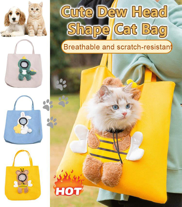 Cute Dew Head Shape Cat Bag - Pets Carrier Bag