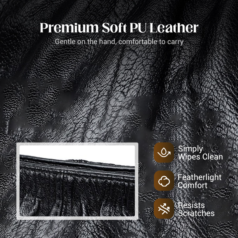 Casual Pleated Bucket Soft Leather Handbag Shoulder Bag