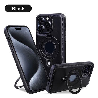 Full Faux Leather Shockproof Magnetic Case for iPhone