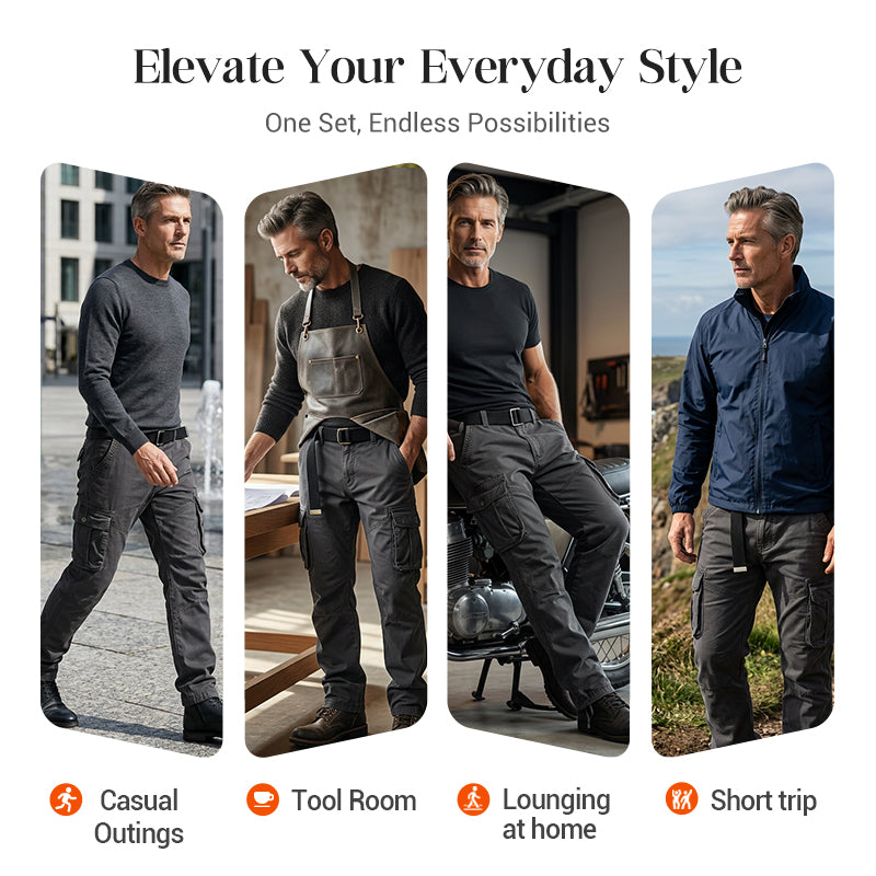 👖 Men's Classic Tactical Cargo Pants – Multi-Pocket, Durable, Adjustable Cuffs 🔧