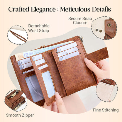 Women's RFID Blocking Leather Wallet