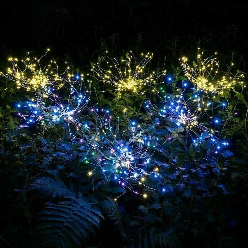 🎅🔥Waterproof Solar Garden Fireworks Lamp