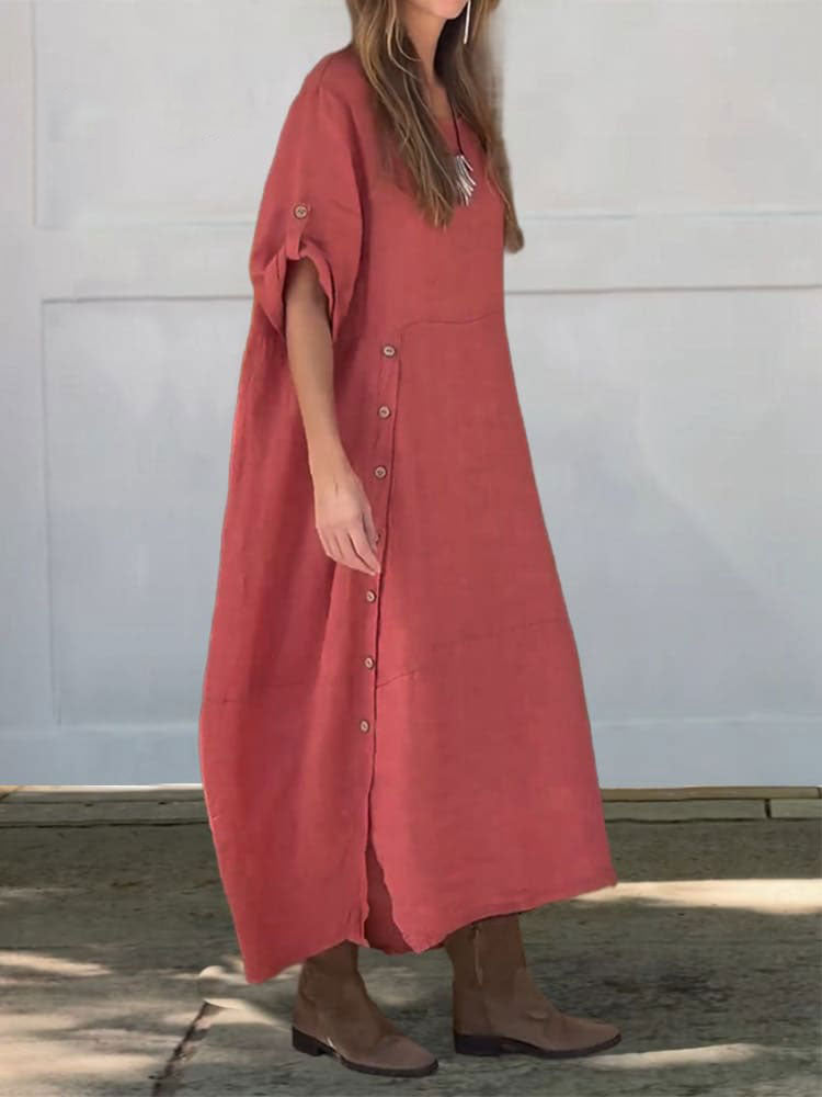 🔥Last Day Sale 39%🔥Women's Linen Cotton Dress