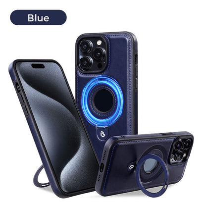 Full Faux Leather Shockproof Magnetic Case for iPhone