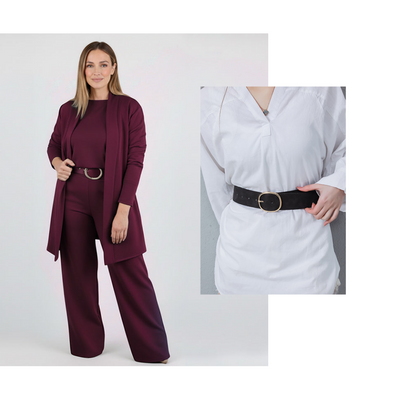 Elegant 3-piece Set Including Long Cardigan, Top And Pants💞
