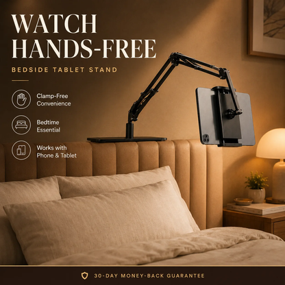 Hidden Bedside Phone Tablet Holder Retractable