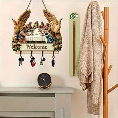 🎅🏻Christmas Sale🎁Jesus & Disciples Wall Art Key Holder