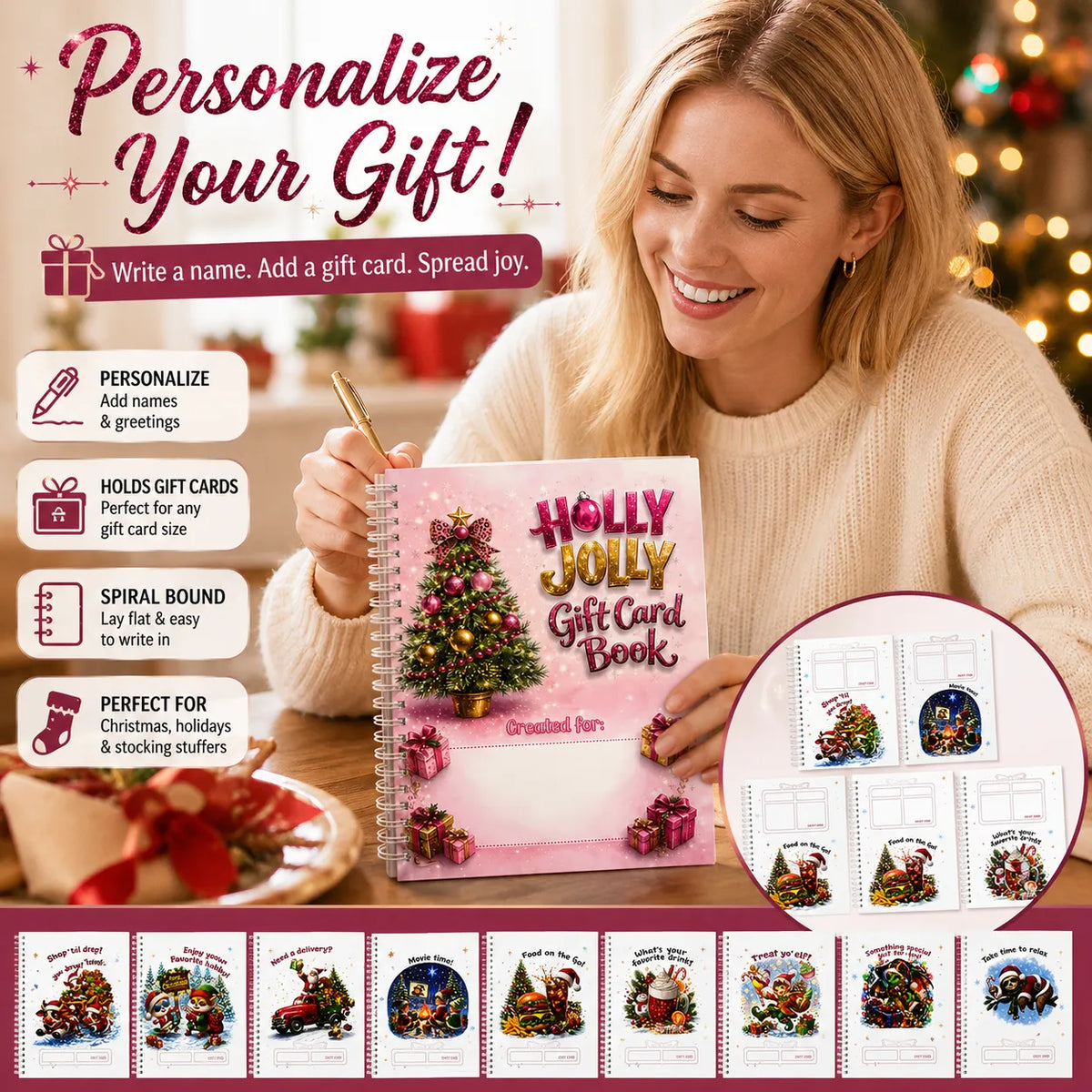 🎄🎁🎅DIY Spiral-Bound Christmas Gift Card Album with Surprise Pages👍